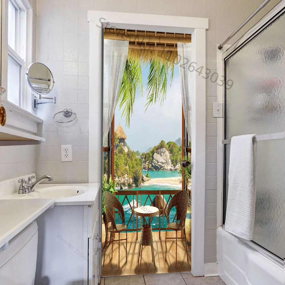 

Настенная наклейка для двери "Морская дверь"