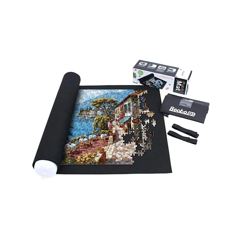 

Puzzle Accessories Toy Portable Travel Storage Bag Puzzle Storage Mat Jigsaw Roll Felt Mat Play Mat High Quality Safety