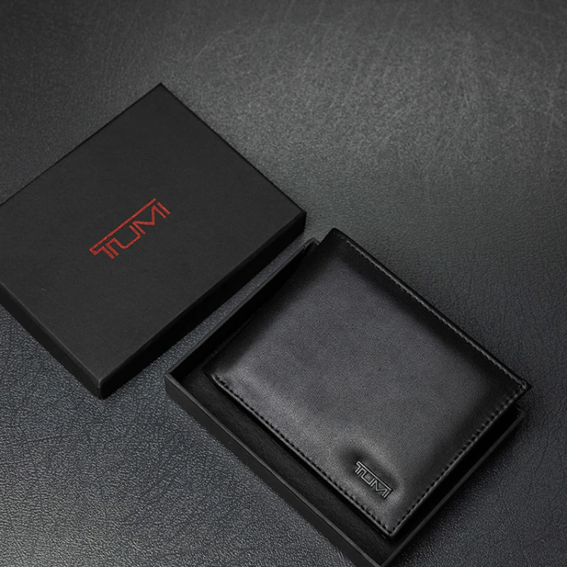 

Two-Fold Wallet Men's Short Business Leather Wallet the Suit Wallet Card Holder First Layer Cowhide Coin Purse