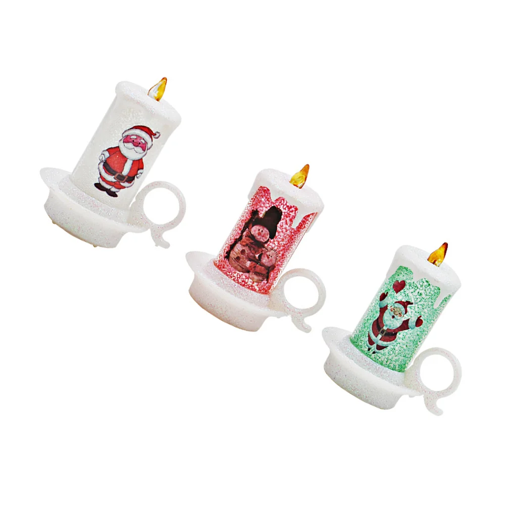 

2PCS Christmas Night Lamps Led Tealight Candles Lamps Christmas Tealight Candles
