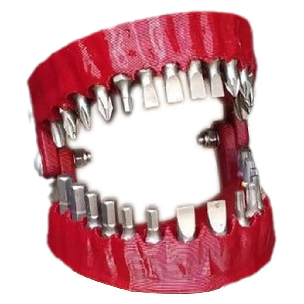 

New Denture Drill Bit Holder Teeth Model Design Screwdriver Bit With 28 Bits Fits 1/4 Inch Hex Bit and Drive Bit Adapter Tools