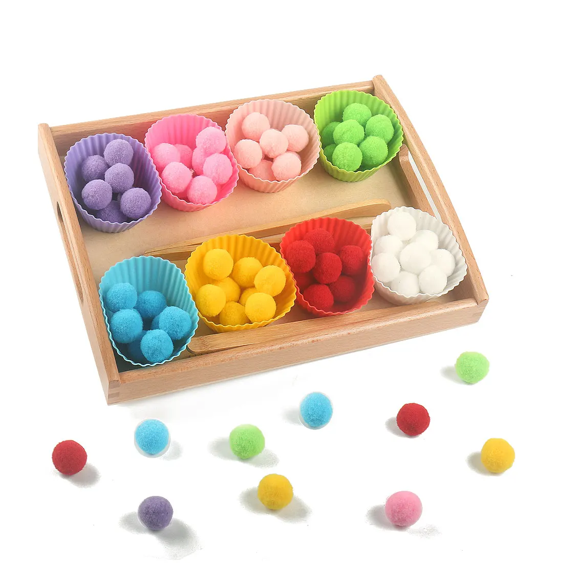 

Радужные шарики Монтессори, цветные сортировочные игры, практичная жизнь, мелкая моторика, развивающие игрушки, подарки для детей C2064H