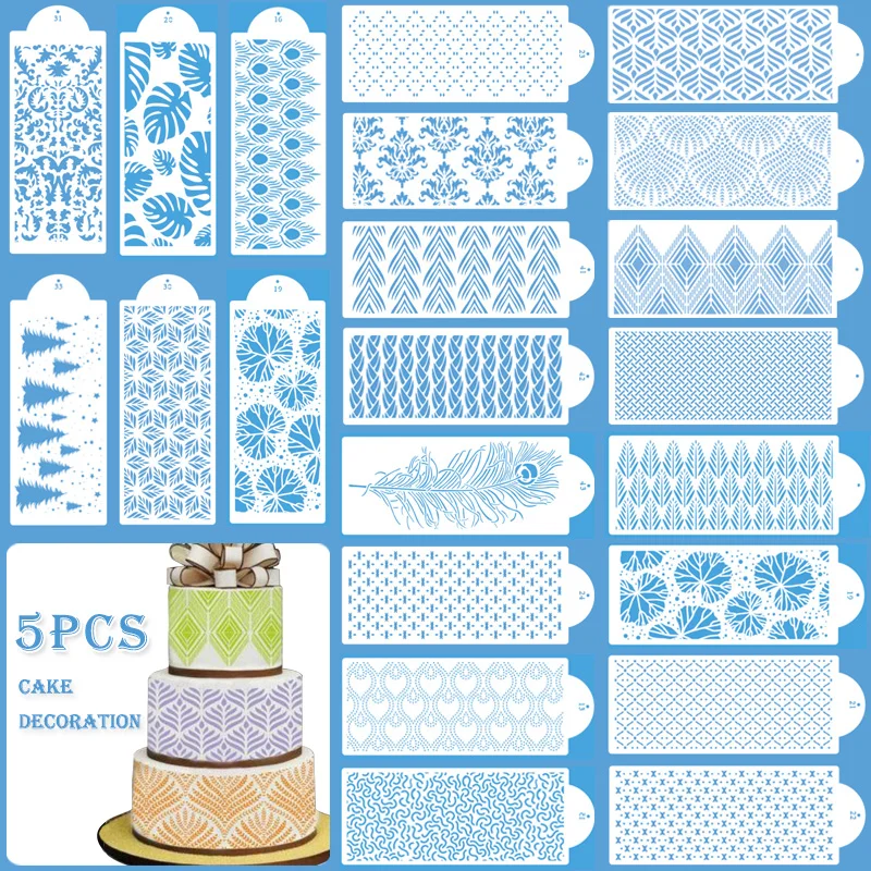

29 Model/Fondant Cake Decoration Stencils Floral Pattern Cake Stencils Drawing Moulds Cake Decoration Accessories Coffee Drawing