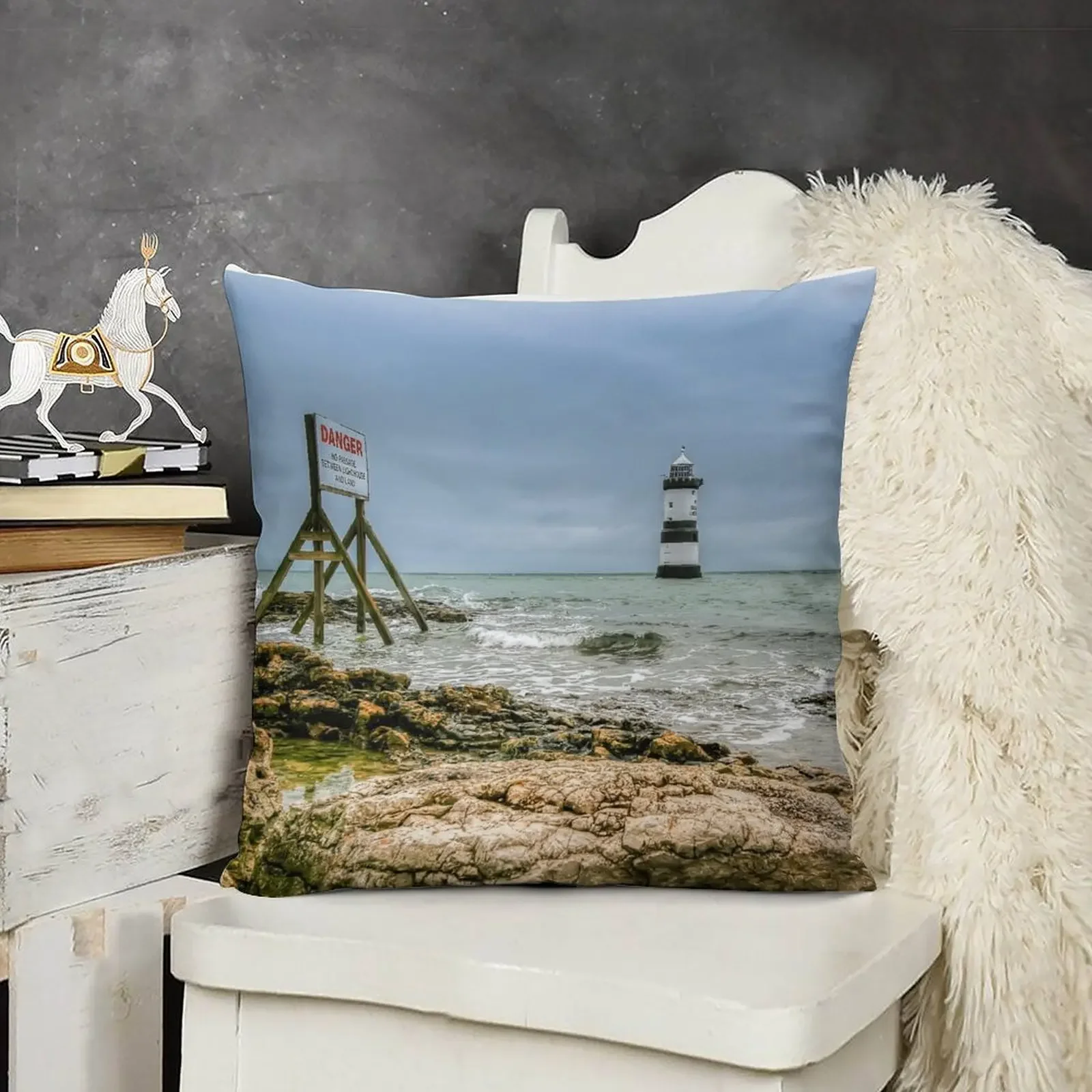 Penmon Point Lighthouse Anglesey декоративная подушка наволочка эластичный чехол для диванных