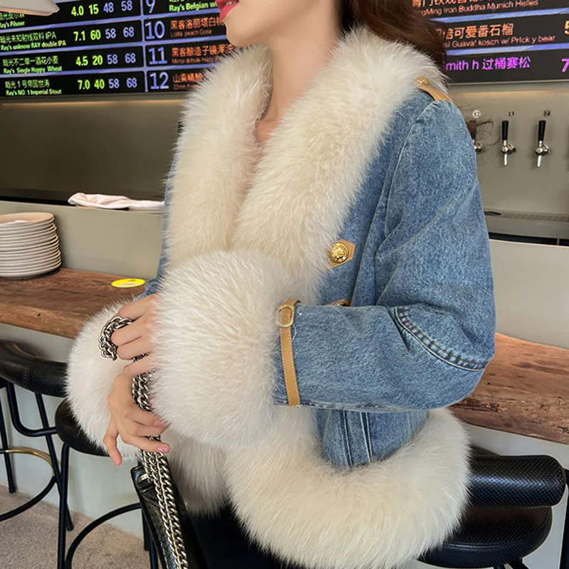 2022 Autumn Winter New Imitation Fox Fur Coats Female Short Style Thick Inner Bladder Young Fashion Warm Temperament Coats Women