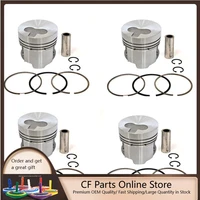 new 4 sets std piston kit with ring 12010 6t000 fit for nissan td27 engine 96mm
