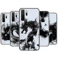 watercolor dragon black soft cover the pooh for huawei nova 8 7 6 se 5t 7i 5i 5z 5 4 4e 3 3i 3e 2i pro phone case cases