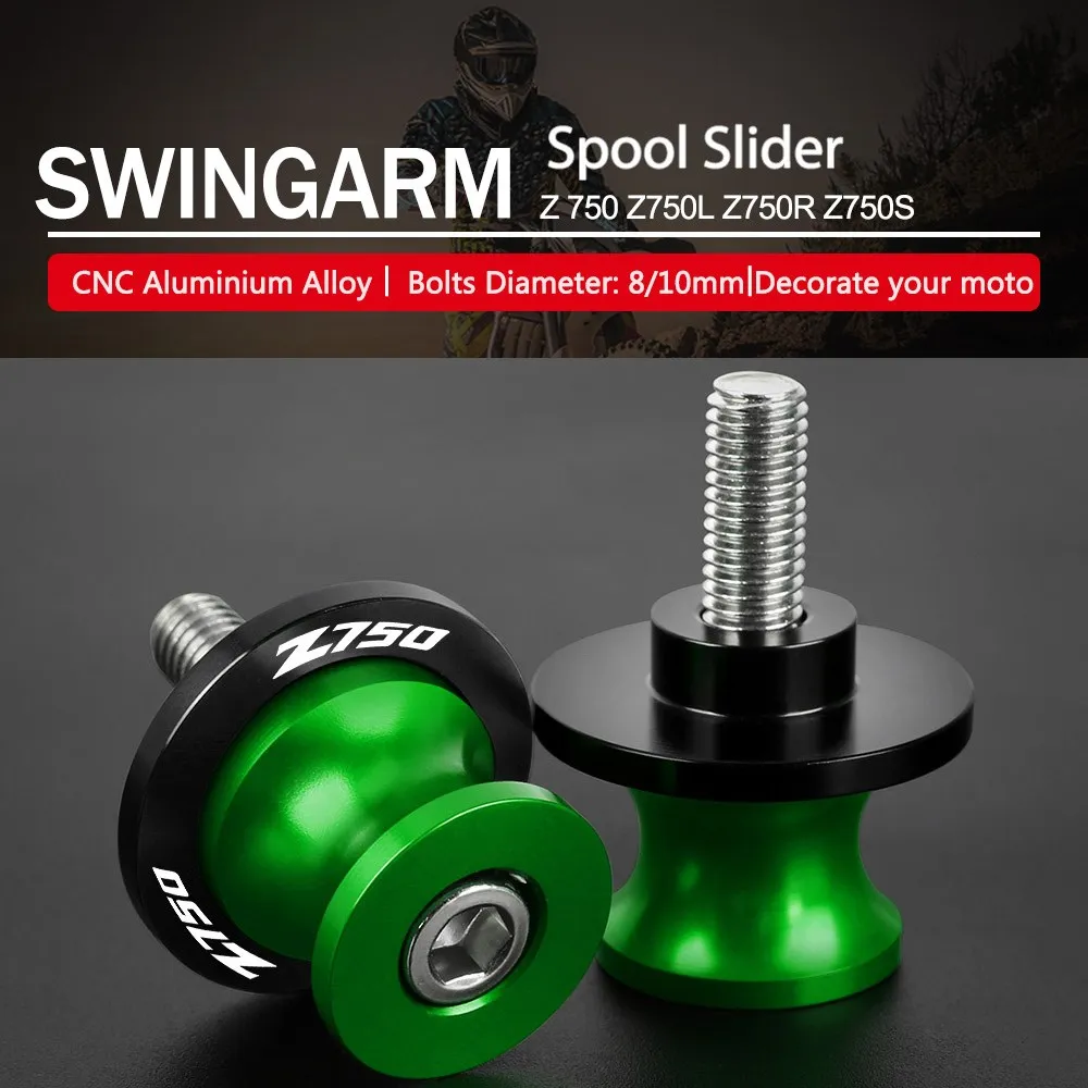 

8MM Motorcycle Swing Arm Stand Screw Swingarm Spools Sliders For Kawasaki Z750 Z 750 Z750L Z750R 2007 2008 2009 2010 2011 2012