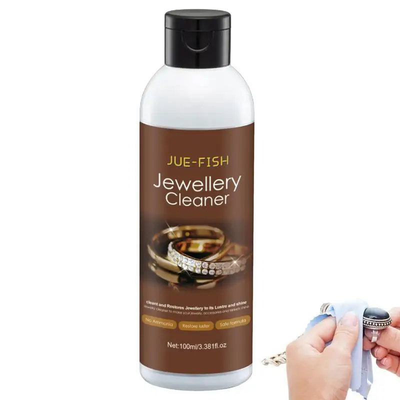 

Jewellery Cleaner Gold Cleaner Jewelry 100 Ml Restores Shine Brilliance Tools For Gold Silver Earring Rings Without Scratching