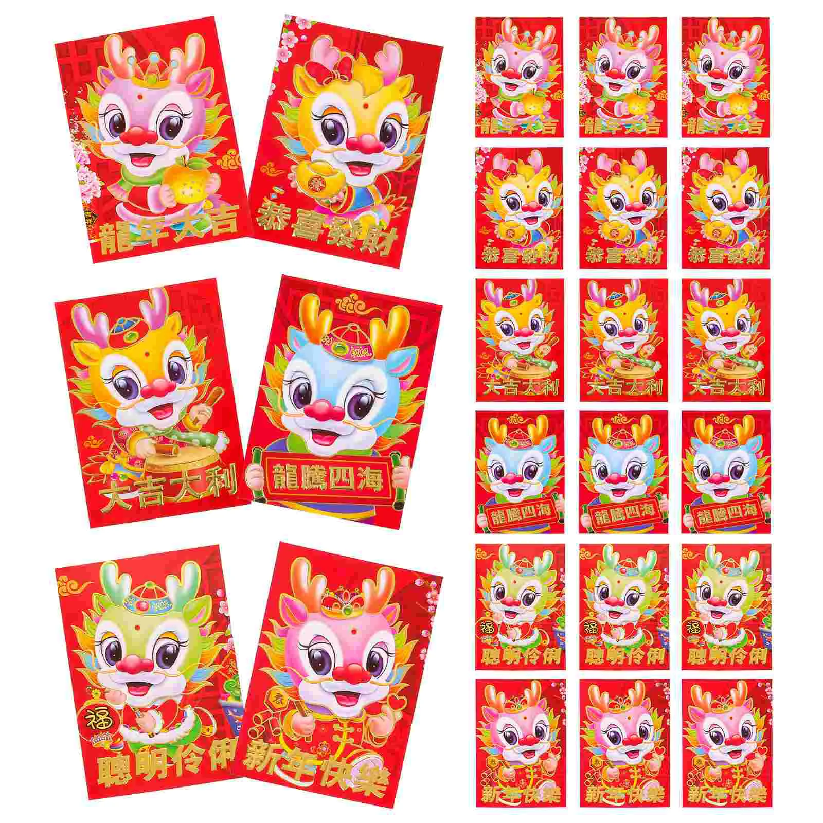 

Decorative Money Pouches Spring Festival Packets Lovely Red Envelopes New Year Accessory Dragon Year Red Red Envelope