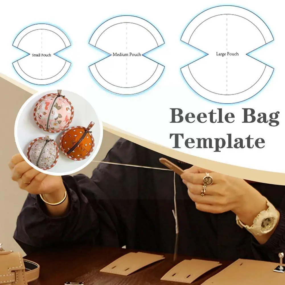 

4/5/7 Inch Plastic Beetle Bag Template Mini Wallet Template Pattern Diy Sewing Bag Coin Pattern Handmade G8y8