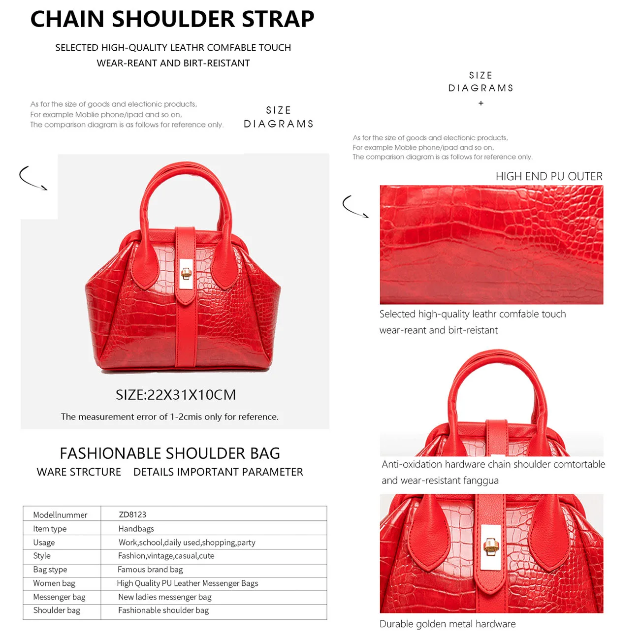 Women Purses and Handbags Shoulder Top Handle Ladies Designer Satchel Tote Bag Women Bags