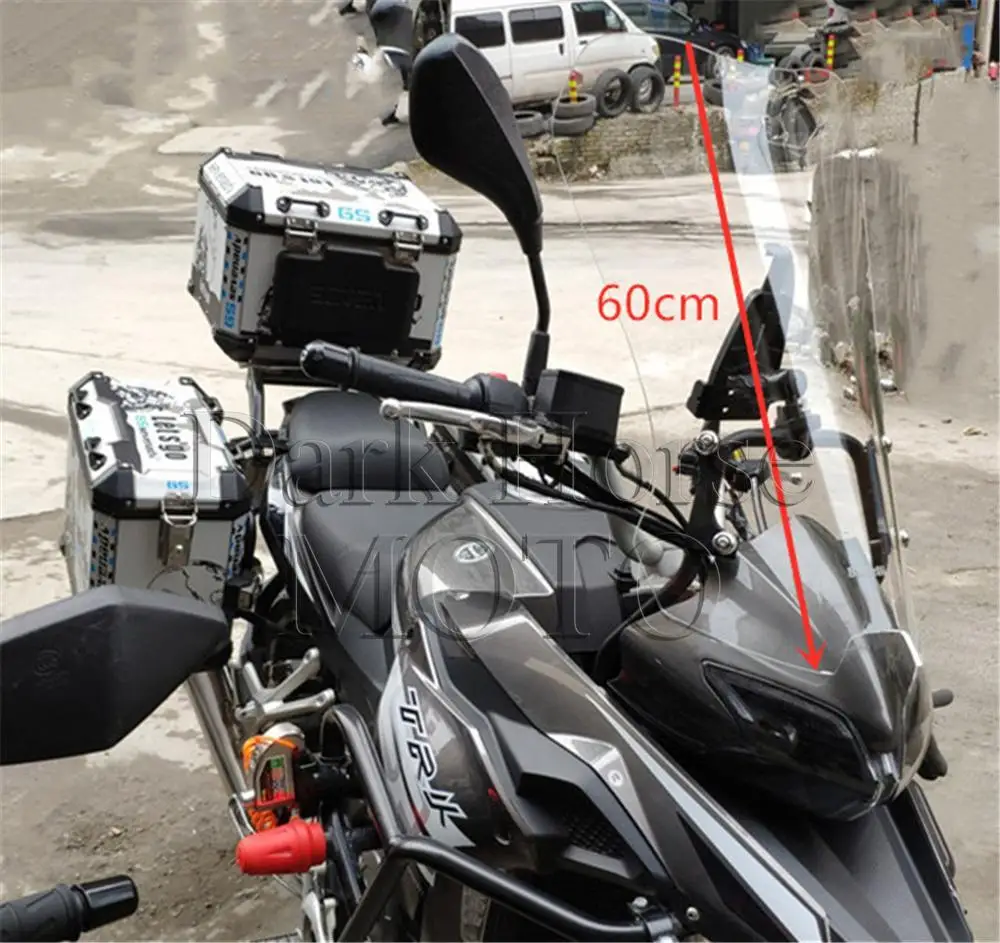 New Motorcycle Accessories  60CM/55CM/50CM Motorcycle Wind Deflectors Windshield Windscreen for Benelli TRK251 TRK 251