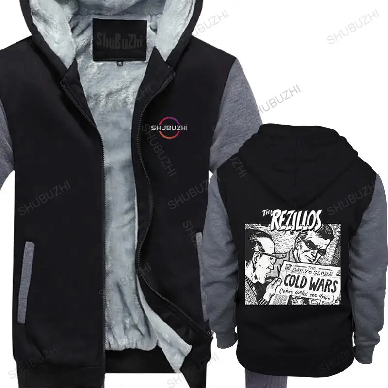 

new sweatshirt men high quality fall winter hoodie The Rezillos Cold War Punk Rock Retro homme brand cotton thick jacket hoody