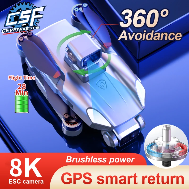 

K90Max Quadcopter Laser Obstacle Avoidance Brushless Motor Drone Aerial Photography 4K Toy S HD Camera