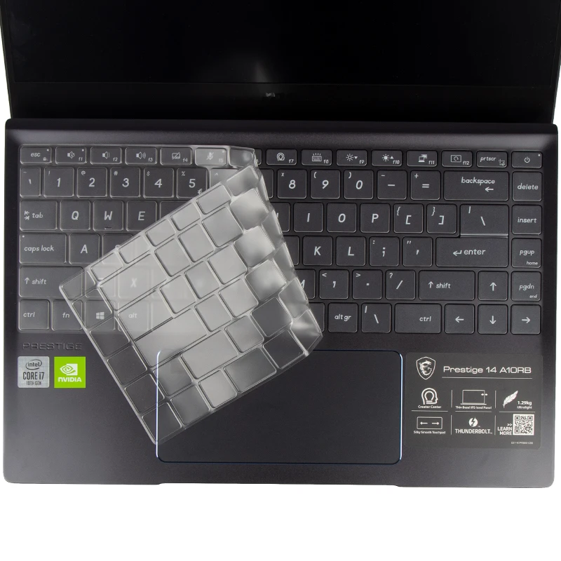 Защитный чехол для клавиатуры из ТПУ MSI Summit B15 E14 Creator 15 Modern Prestige 14 15M 17M GS66 GE66 GS63