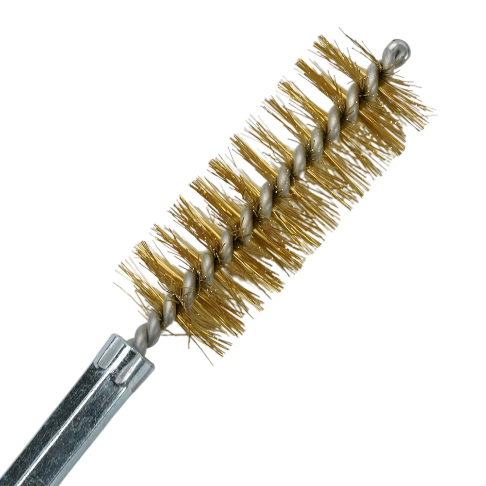 

12pcs Wire Bore Brushes Stainless Steel Copper Cleaning Brushes With Handle Machinery Paint Remover For Power Drill Impact Drive