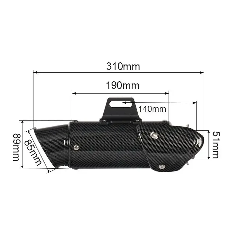 51 мм глушитель коллекторная труба выхлопная система мотоцикла соединительная