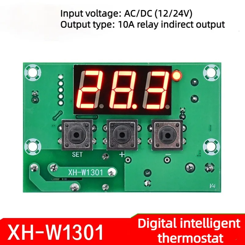 

XH-W1301 Panel-mounted Digital Display Smart Thermostat, Temperature Controller -50~110 Degrees, Accuracy 0.1