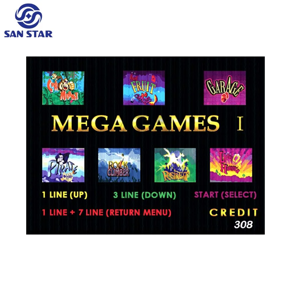 

Mega Game 7 in 1 Arcade Casino Game Slot Machine PCB Coin Operated Machine Main Board Gambling Machine MotherBoard