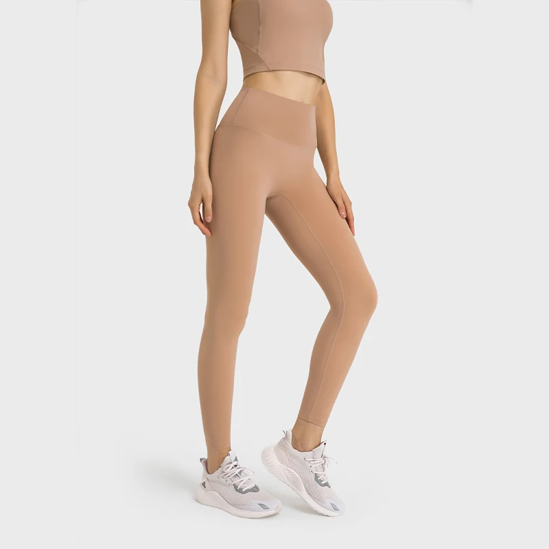 ASHLIMO Leggins Women Gym Free Size Yoga Pants Lift Hip High Waist Nude Feel No Trace Exercise Pants Lulu Fitness Yoga Clothing