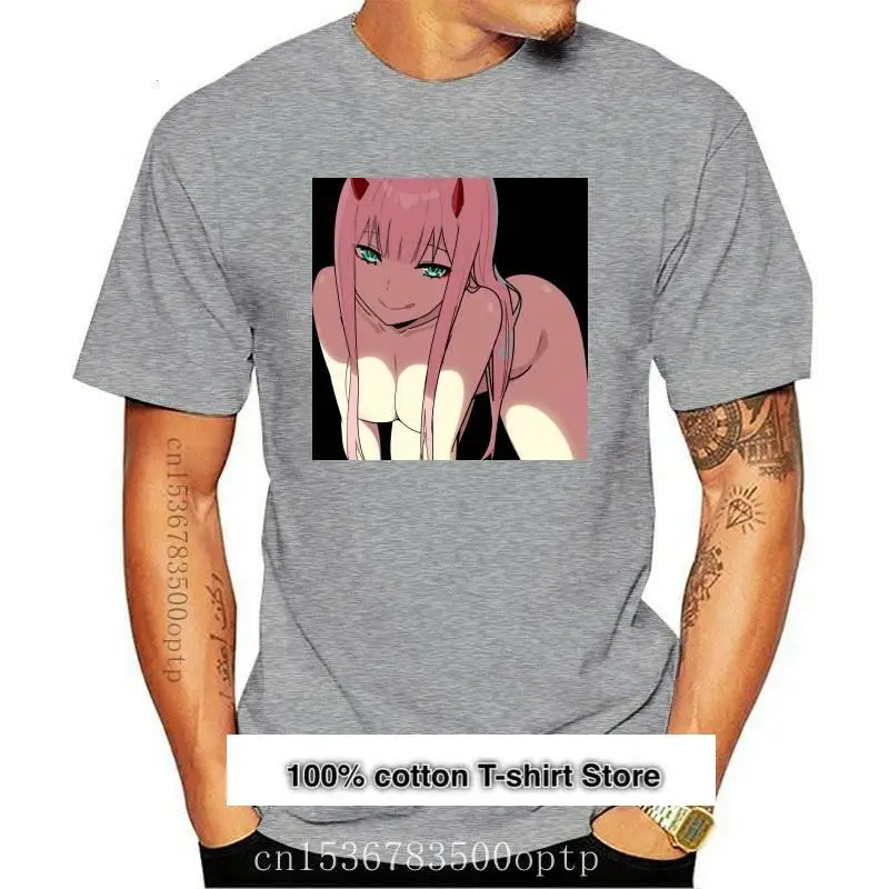 

Camiseta de ANIME ZEROTWO para hombre y mujer, ropa para parte superior masculina, nueva