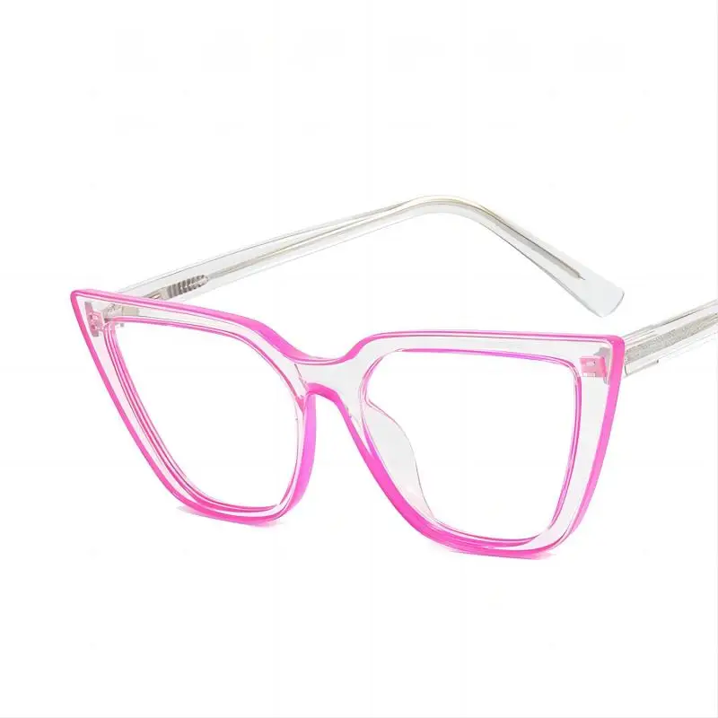 Женские солнцезащитные очки кошачий глаз флуоресцентные плоские новинка 2024