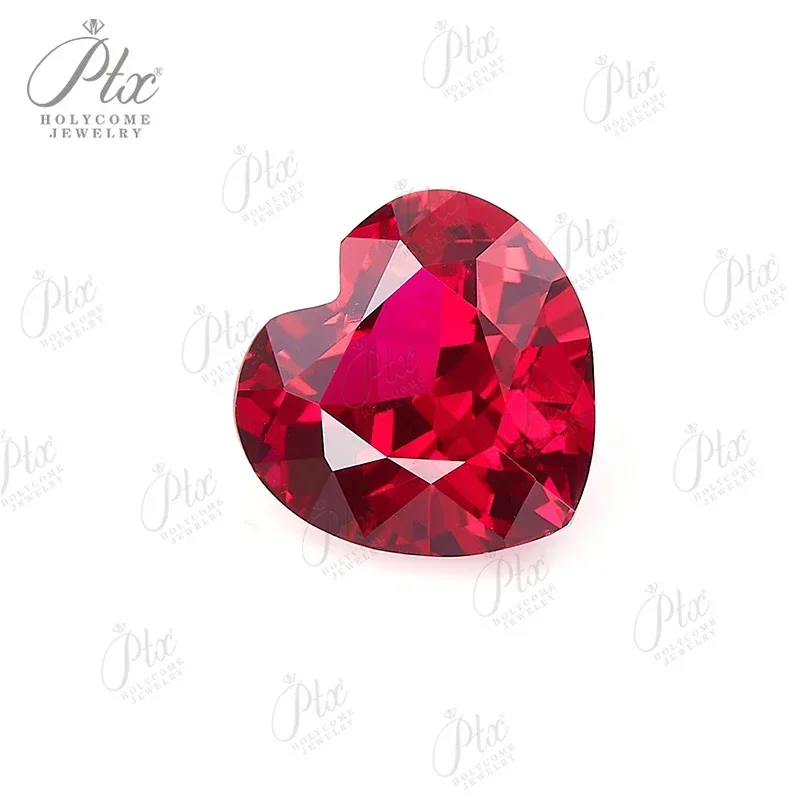 Выращенный в лаборатории рубиновый голубь кроваво-красная форма сердца высокое