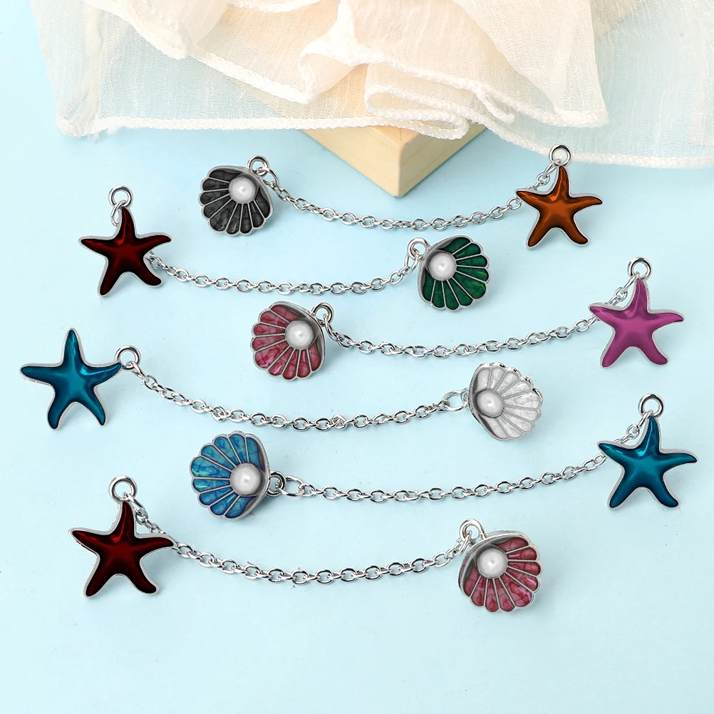 Эмалированная брошь в виде морской звезды