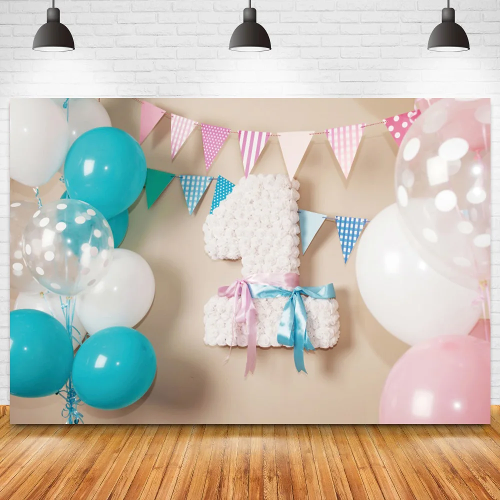 

Фон для фотографирования детей на 1-й День рождения Торты воздушные шары Декор Детский душ торт стол фон реквизит студия