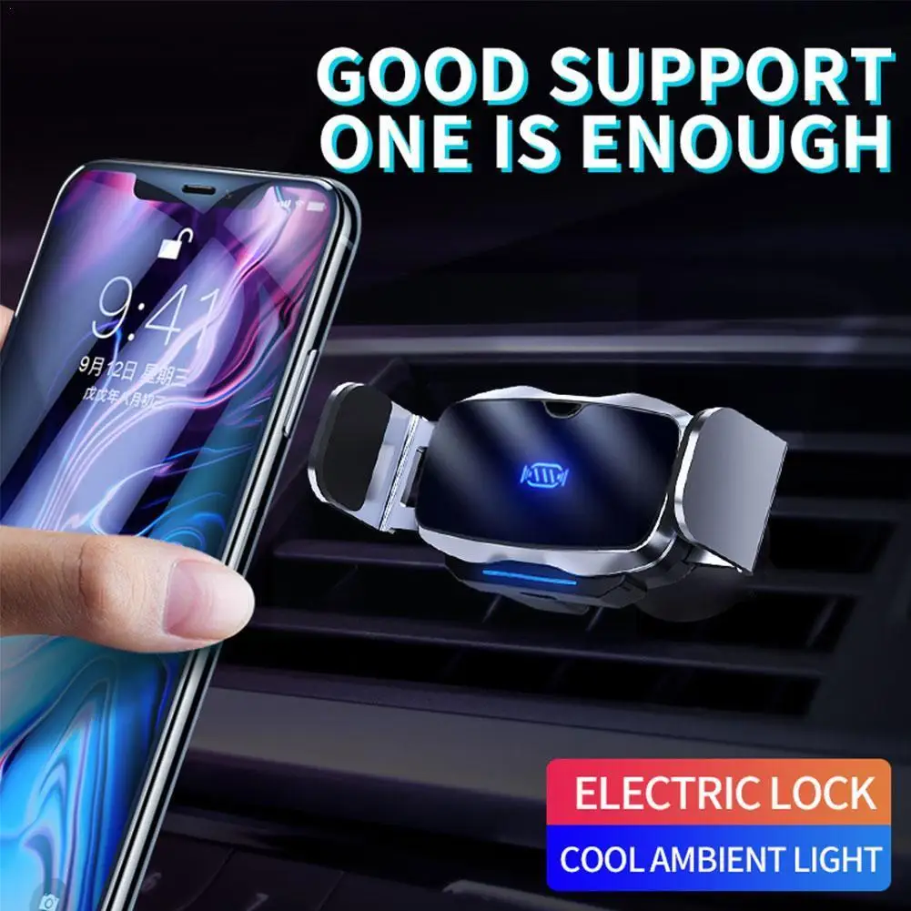 

Vehicle Mounted Electric Support Metal Induction Automatic Opening Closing For Car Air Vent 360º Clip Car Mobile Phone Hold X1K0