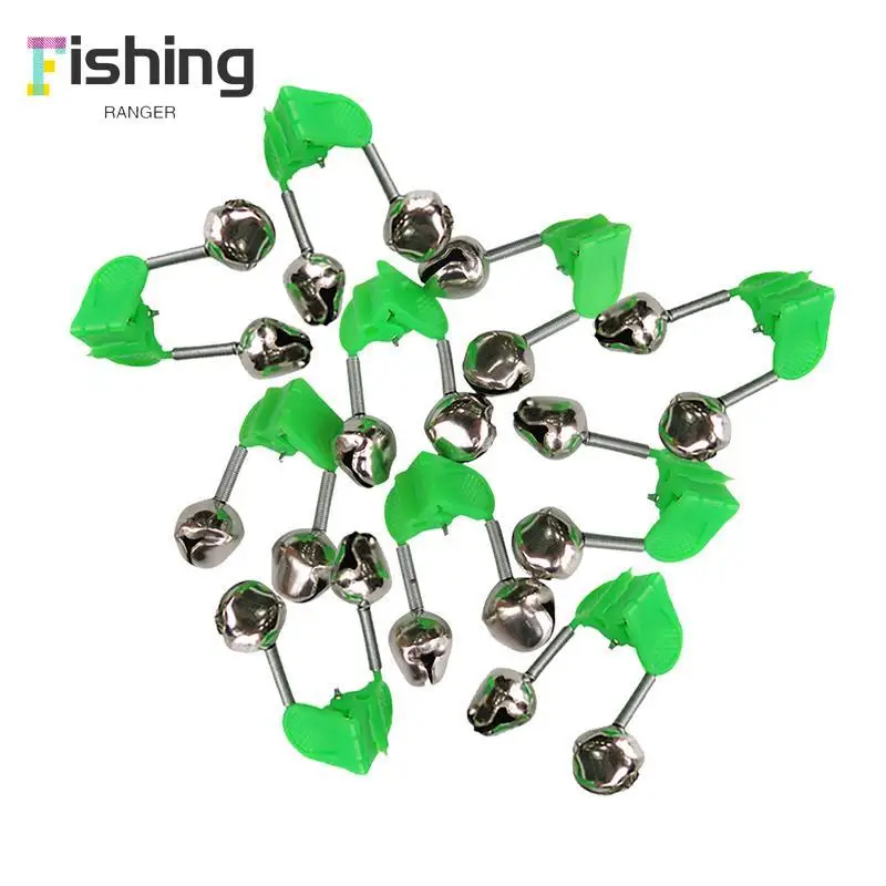 

10Pcs Fishing Bite Alarms Fishing Rod Stalk Bells Clamp Tip Fishing Rod Bell Rod