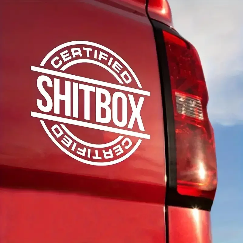 1 шт. Виниловая наклейка для автомобиля-сертифицированная Shitbox окон автомобиля и