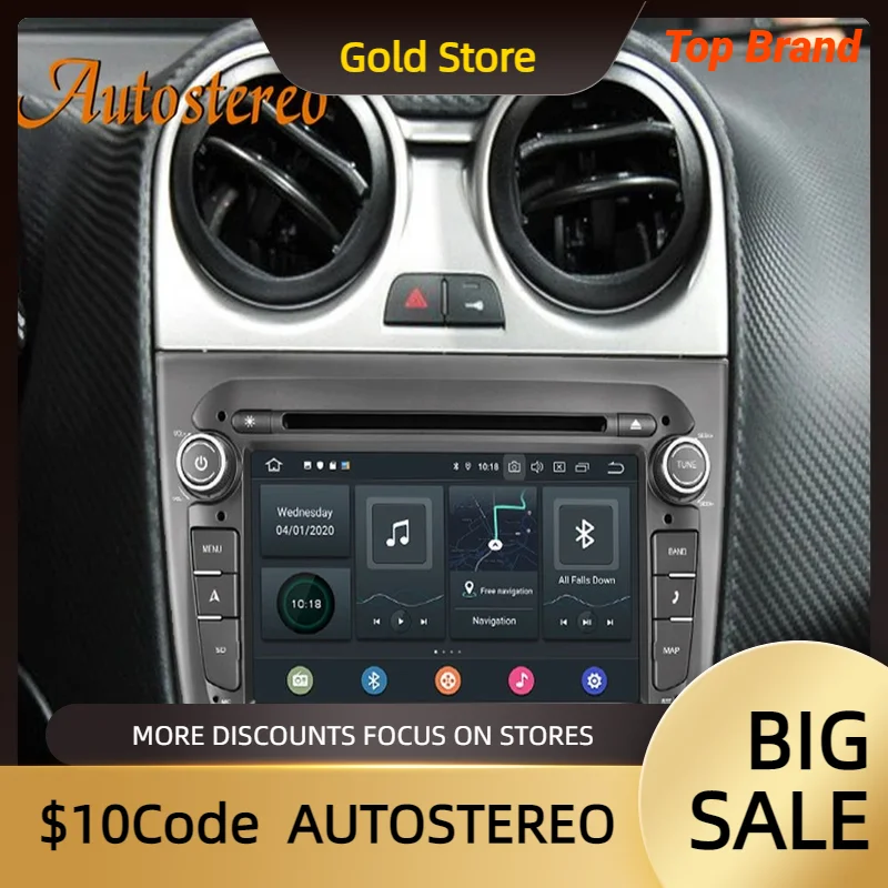 Android 13 для Alfa Romeo Mito 2008-2016 автомобильный DVD-плеер мультимедийный плеер магнитофон