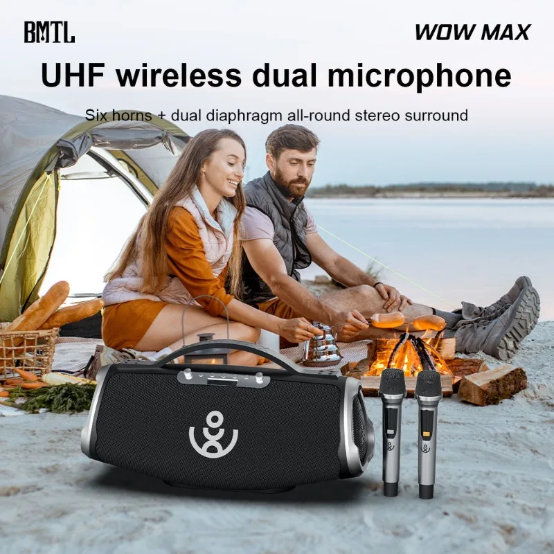 BMTL Wow Max Профессиональный Bluetooth-динамик для вечеринки на открытом воздухе, мощный портативный сабвуфер 300 Вт, Hi-Fi шокирующий бумбокс с тяжелыми басами TWS (art.: 3920d136493bf) - 3920d136493bf