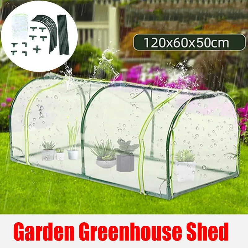 

Прозрачный мини-сарай для мяса, теплица, цветочный домашний изоляционный навес от дождя, пвх садовый теплый комнатный уличный туннель