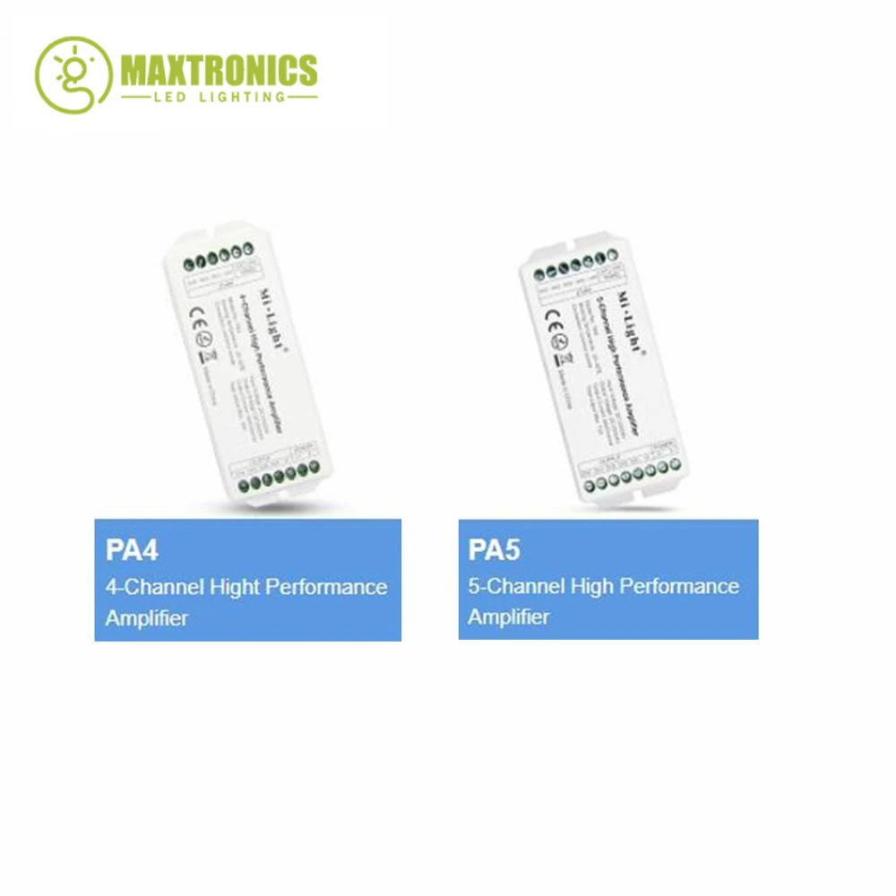 

DC12V -24V Mi Light 5-Channel 5CH High Performance Amplifier 4-Channel 4CH LED Amplifier For 5050 RGB RGBW LED Strip Light