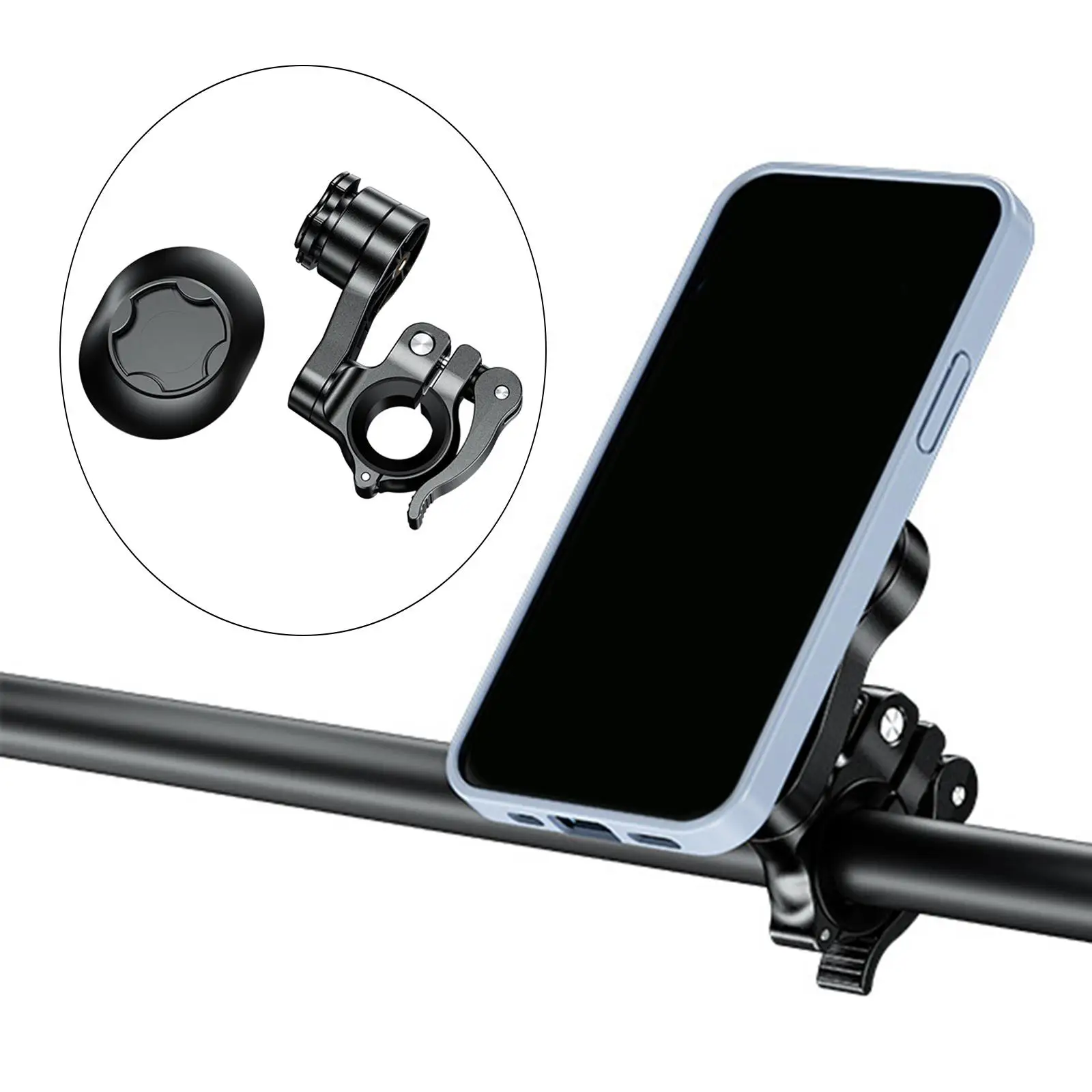

Universal Mountain Bike Phone Mount with Adapter Handlebar Stem Phone Clamp Fit for