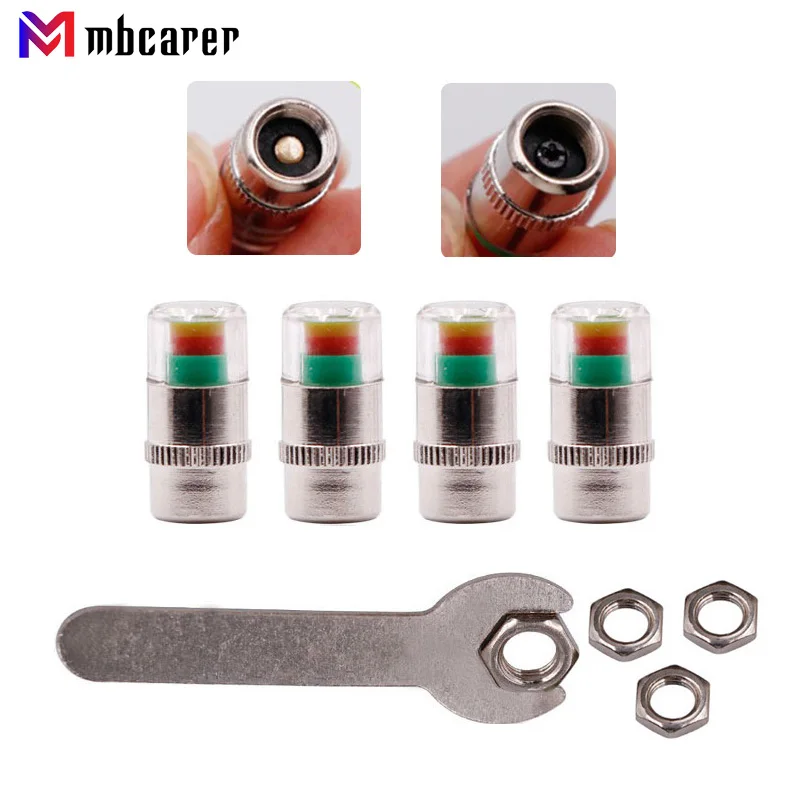 

Car Tire Pressure Monitor Gauge Indicator Alert Monitoring Valve Cap Sensor Tire Pressure Indicator External Valve Detection Kit