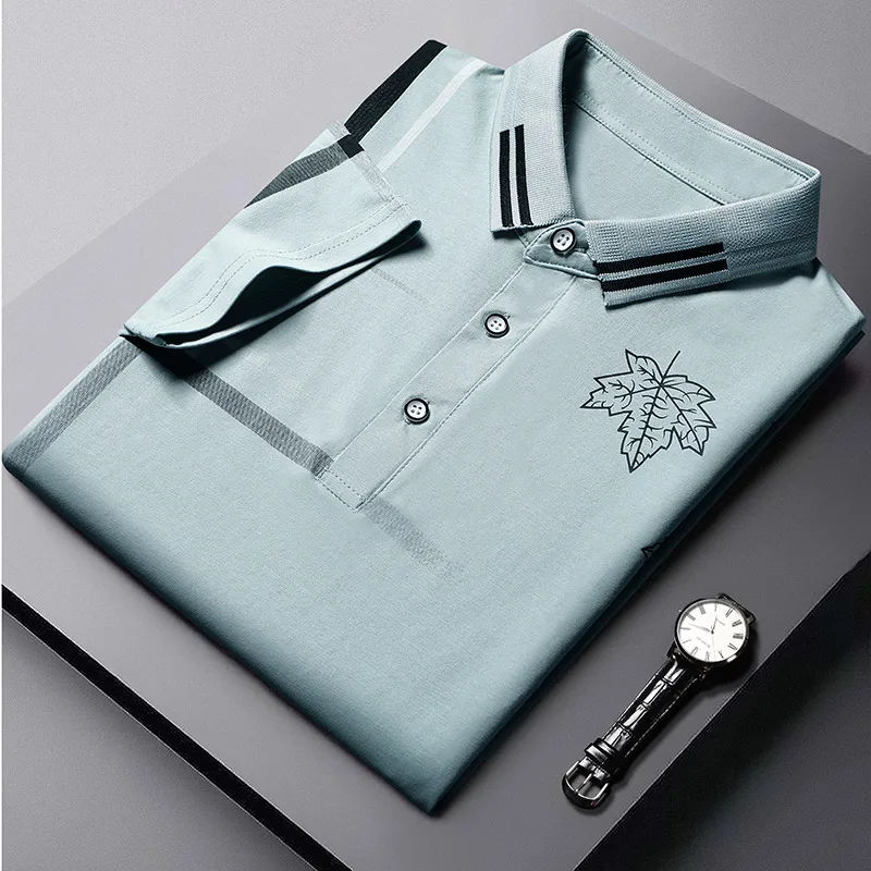 

Summer Fashion Men's Polo Shirts Brand Clothing Streetwear Business Casual short sleeve Lapel Polos Male Breathable Korean style