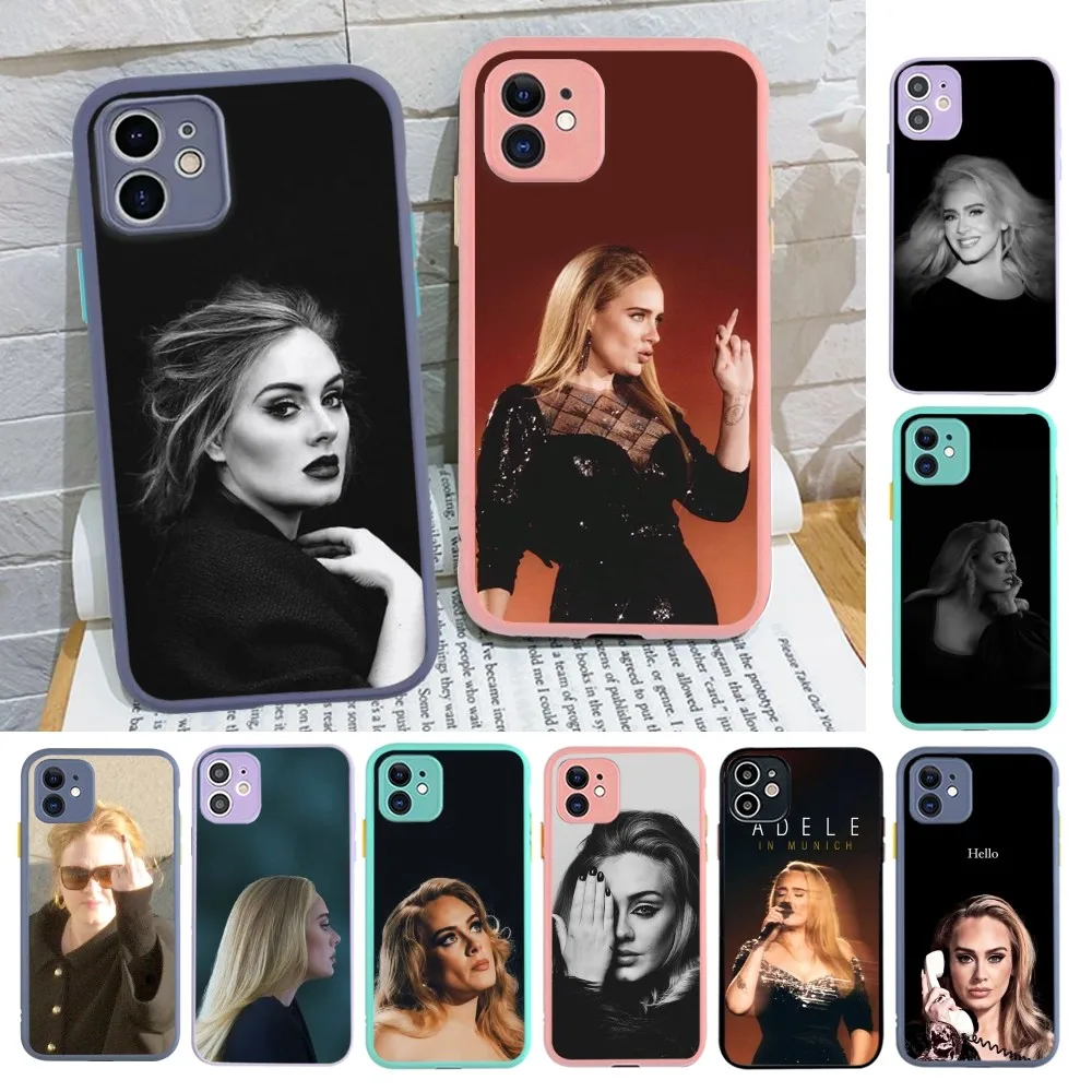 Singer A-Adele-E Phone Case for iPhone 14 11 12 13 Mini Pro Max 8 7 Plus X XR XS MAX Translucent Matte Cover