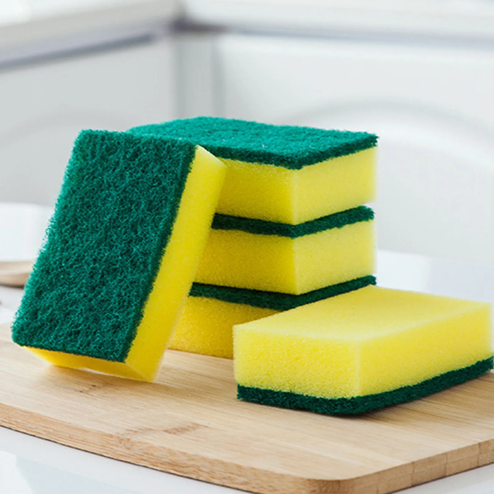 

20/30pcs Double-sided Sponge Wipe Dishcloth Decontamination Dishwashing Sponge Block Scouring Pad For Kitchen Cleaning Brush
