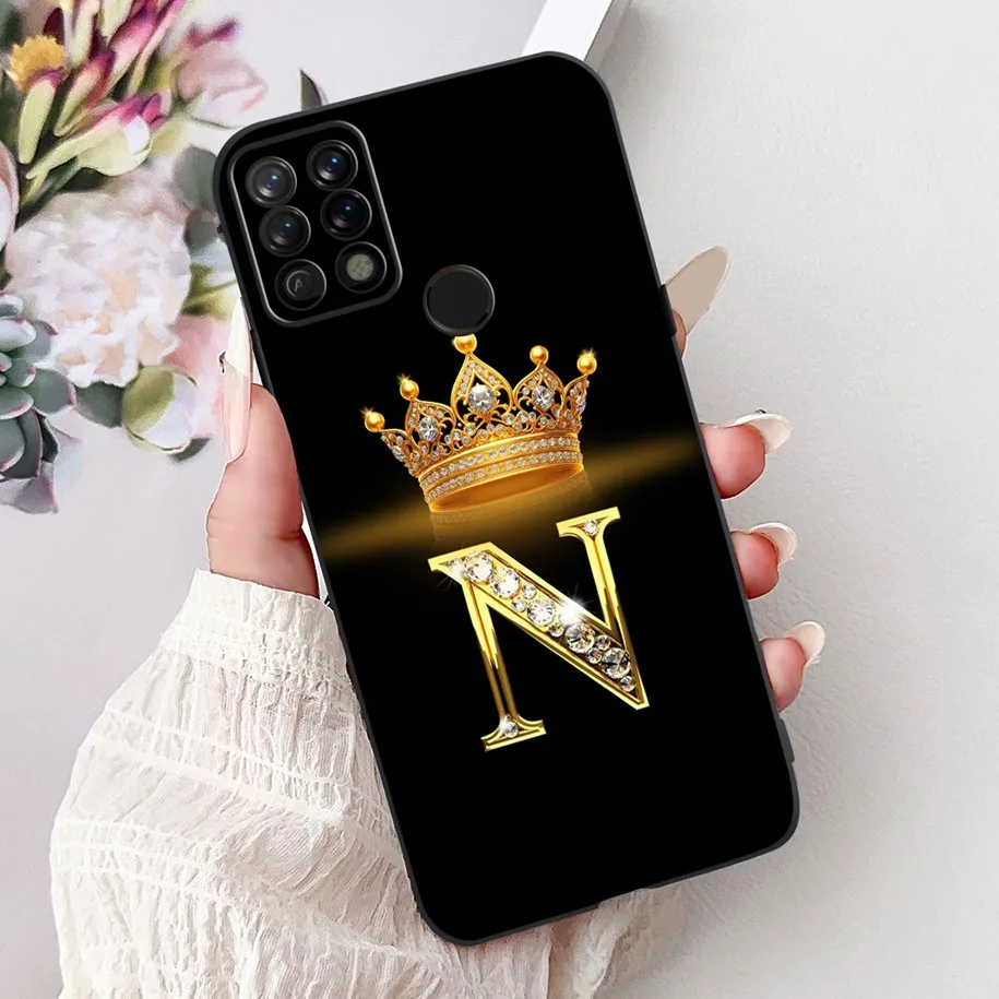 Чехол для Tecno Pova LD7 LD7j 2 LE7 LE7n мягкие силиконовые защитные чехлы с милыми буквами 3