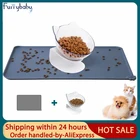 Миска для кошек с ковриком для еды, миска для собак из прозрачного АБС-материала, нескользящая миска для еды с защитой шеи, прозрачные товары для кошек