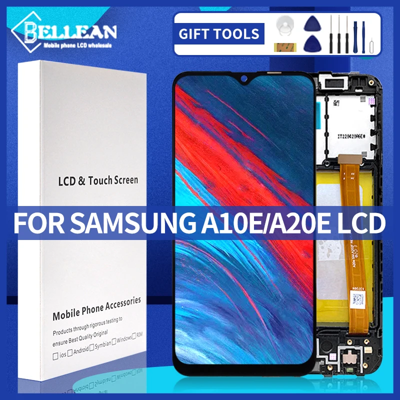 

Catteny A20E Display For Samsung Galaxy A202 LCD With Touch Panel Digitizer Assembly A10E A202F Screen Free Shiping With Frame