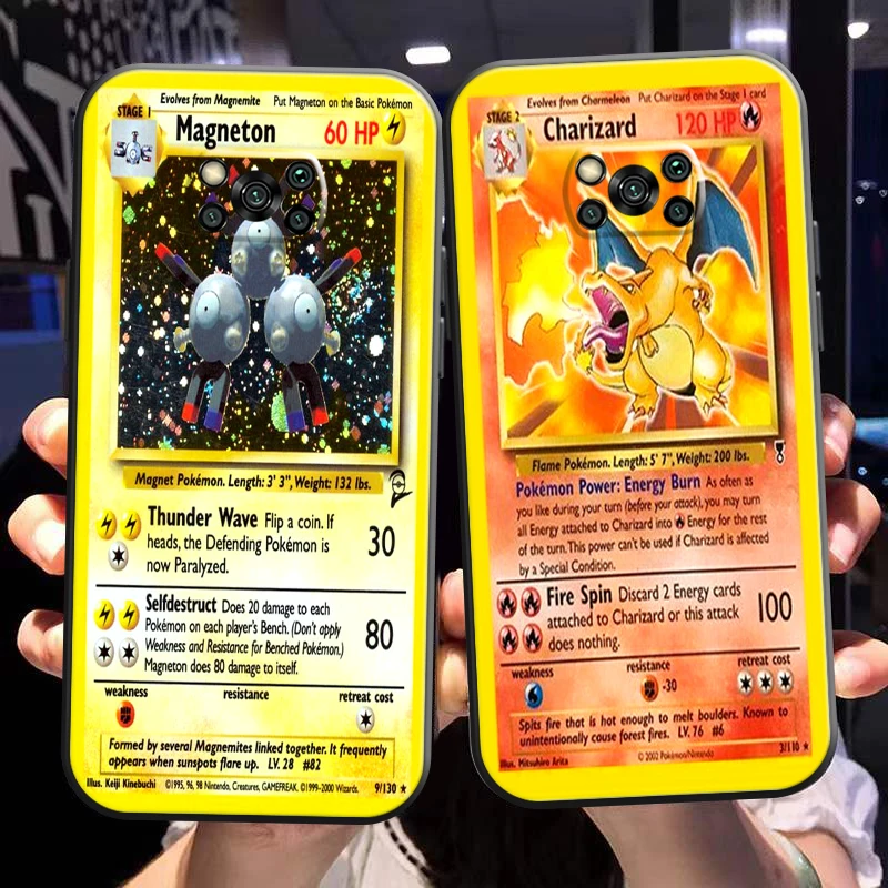

Pokemon Cards Phone Case For Xiaomi Poco X3 Pro NFC POCO X3 GT Silicone Cover Funda Black Soft