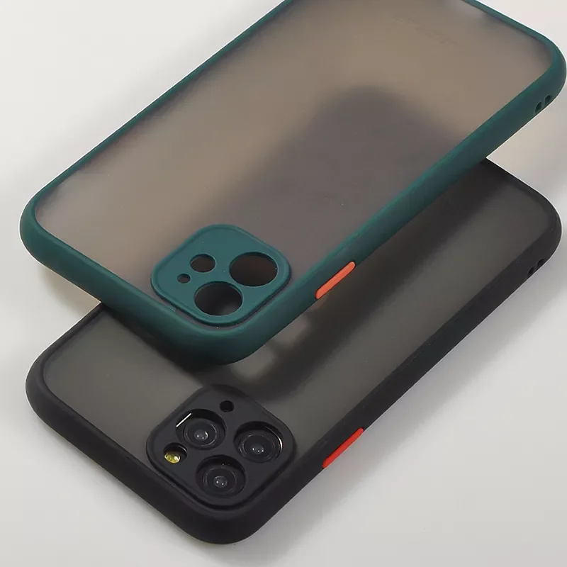 

New Fashion for iPhone 11 13 Pro 11Pro X XS XR Max 12 8 7 6 6S Plus Protection Back Cases Cover Contrast Color Frame Matte Phone