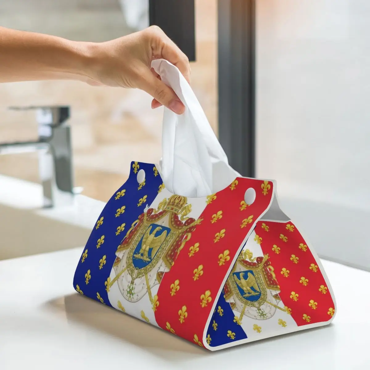 Чехол для салфеток под заказ с французским флагом Наполеона прямоугольный