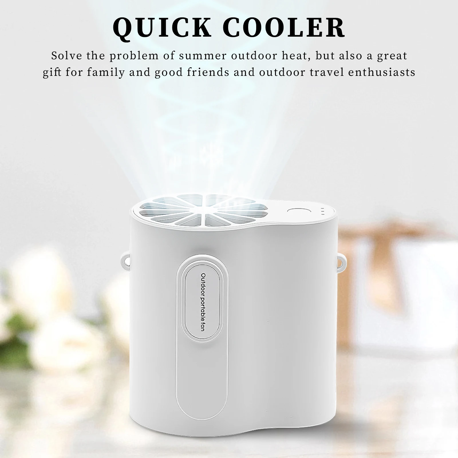 

USB Waist Electric Fan Portable Mini Hanging Neck Fan 2000/4000mAh Type-C Charging Lightweight for Outdoor