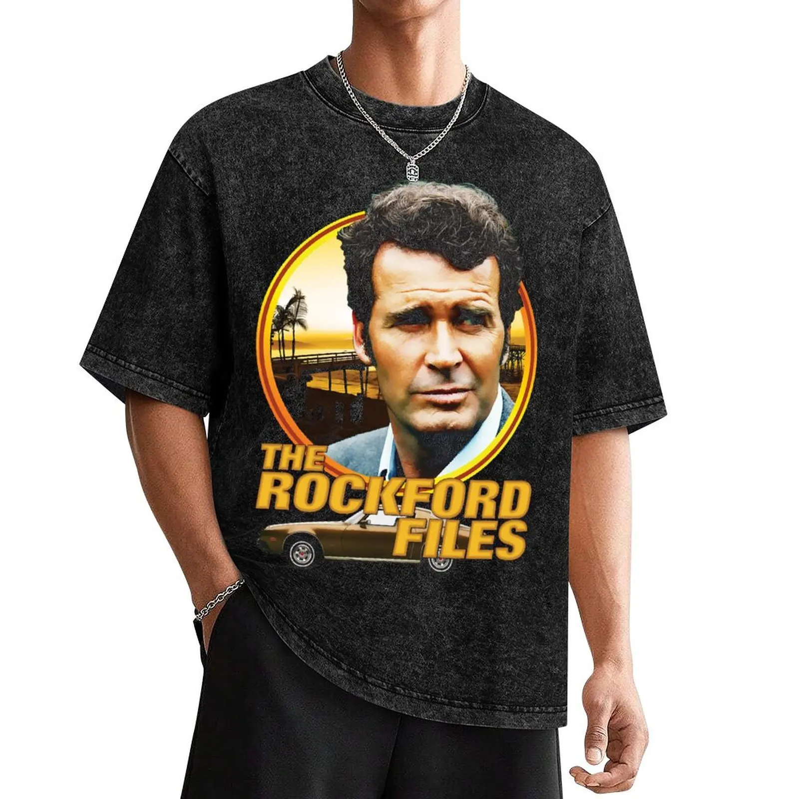 Футболка в стиле ретро с ТВ-шоу The Rockford Files 70-х годов быстросохнущая винтажная